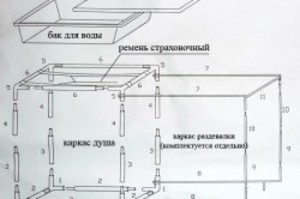 Схема душа для дачи