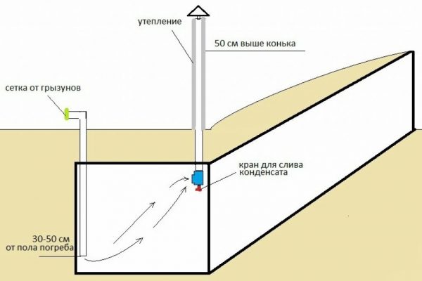 вентиляция погреба
