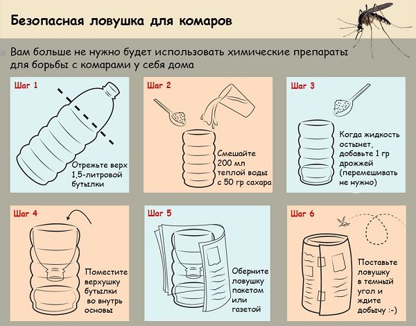Схема изготовления ловушки для комаров