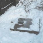 Замёрзла выгребная яма