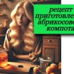 девушка приготовила абрикосовый компот на фото
